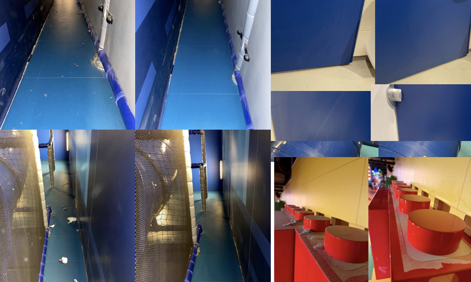 Anonymisierte Vorher Nachher Collage einer Grundreinigung stark genutzter Flächen